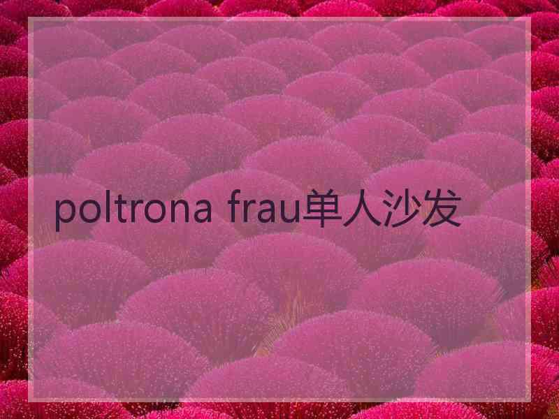 poltrona frau单人沙发