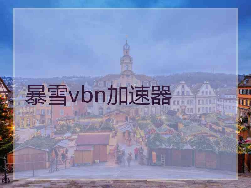 暴雪vbn加速器