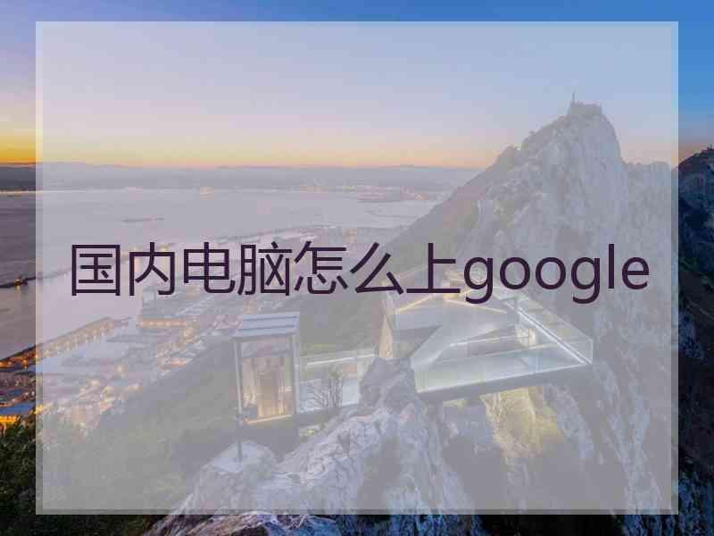 国内电脑怎么上google