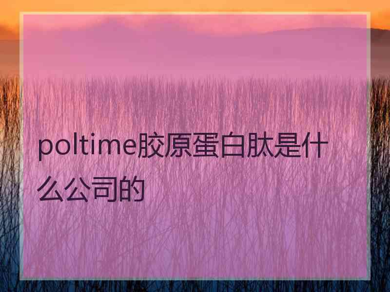 poltime胶原蛋白肽是什么公司的