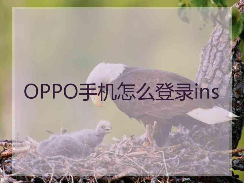 OPPO手机怎么登录ins