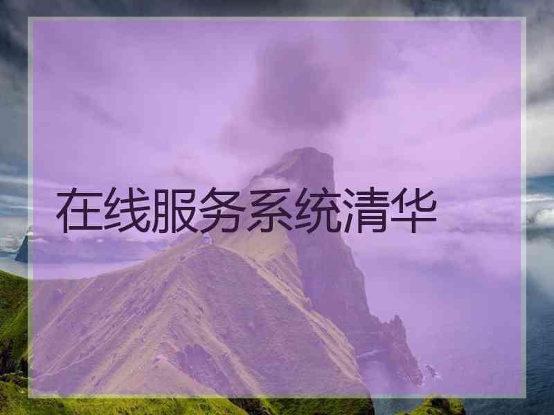 在线服务系统清华