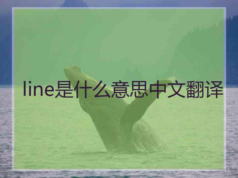 line是什么意思中文翻译