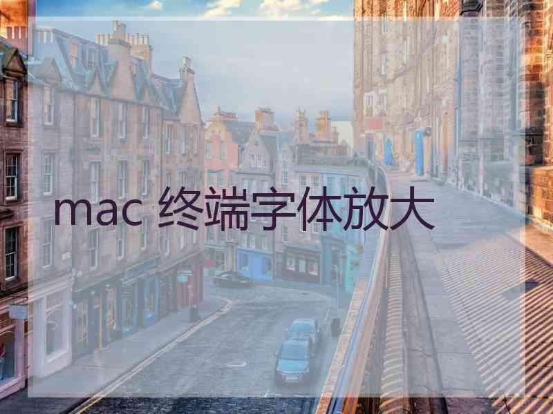 mac 终端字体放大