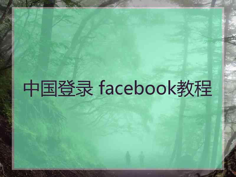 中国登录 facebook教程