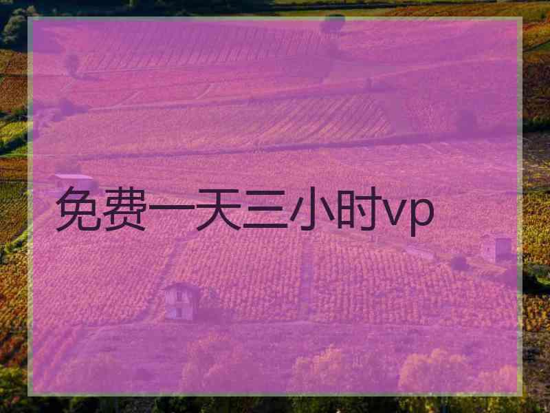 免费一天三小时vp