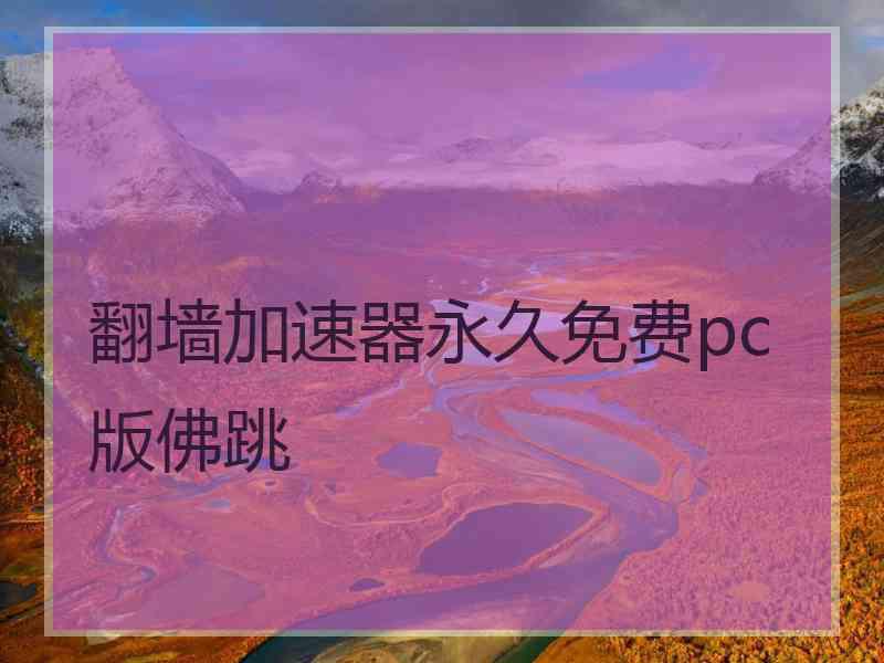 翻墙加速器永久免费pc版佛跳