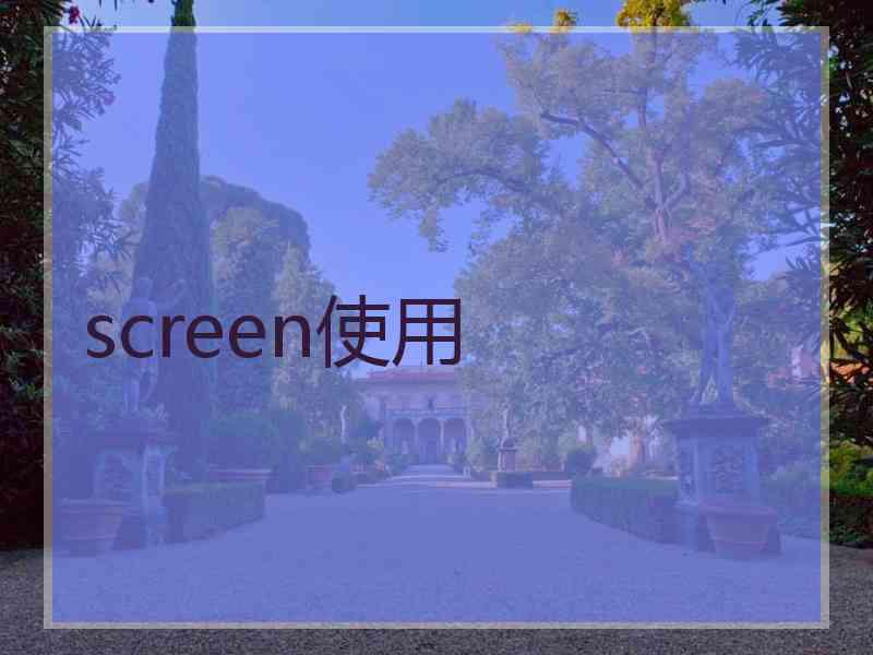 screen使用