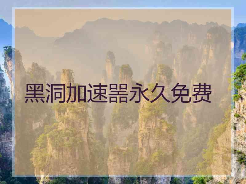 黑洞加速噐永久免费