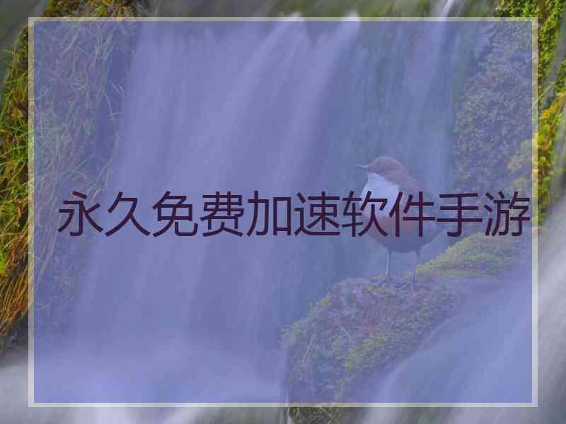 永久免费加速软件手游