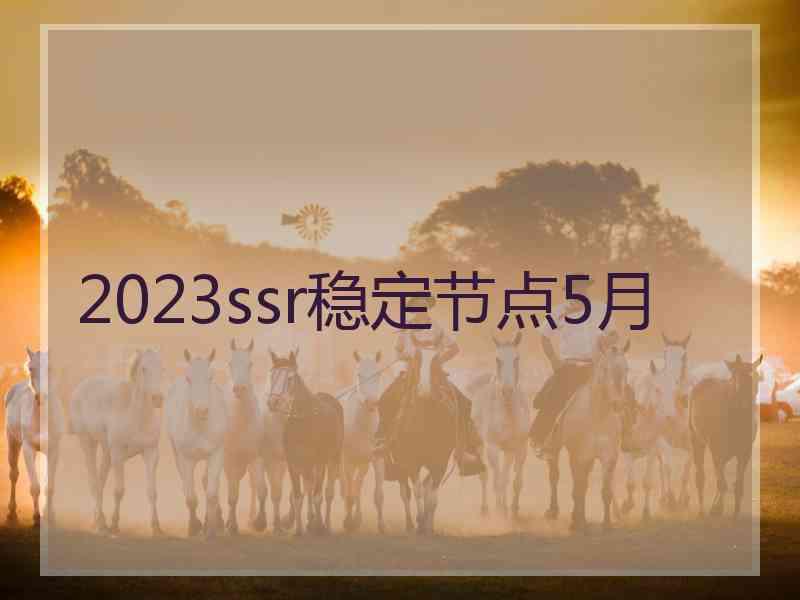 2023ssr稳定节点5月