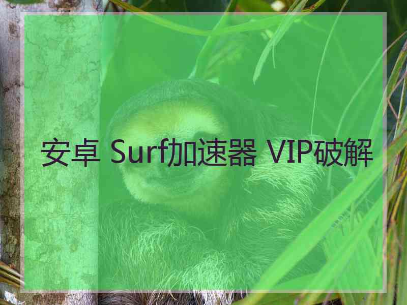 安卓 Surf加速器 VIP破解