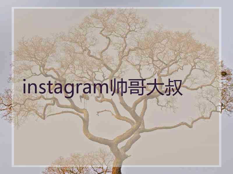 instagram帅哥大叔