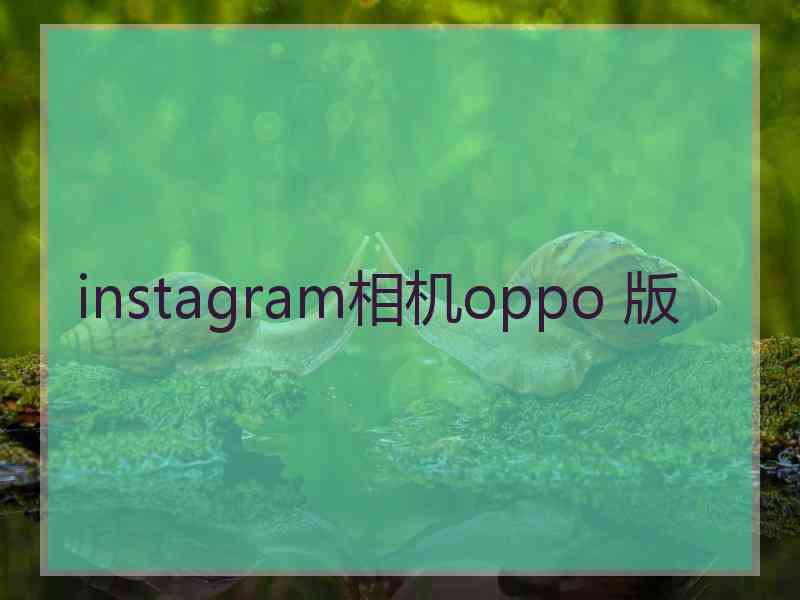 instagram相机oppo 版