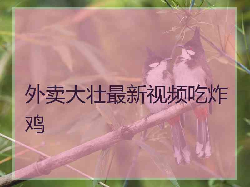 外卖大壮最新视频吃炸鸡