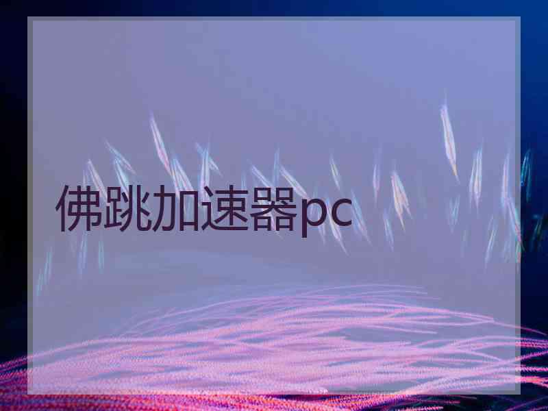 佛跳加速器pc