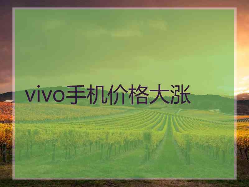 vivo手机价格大涨