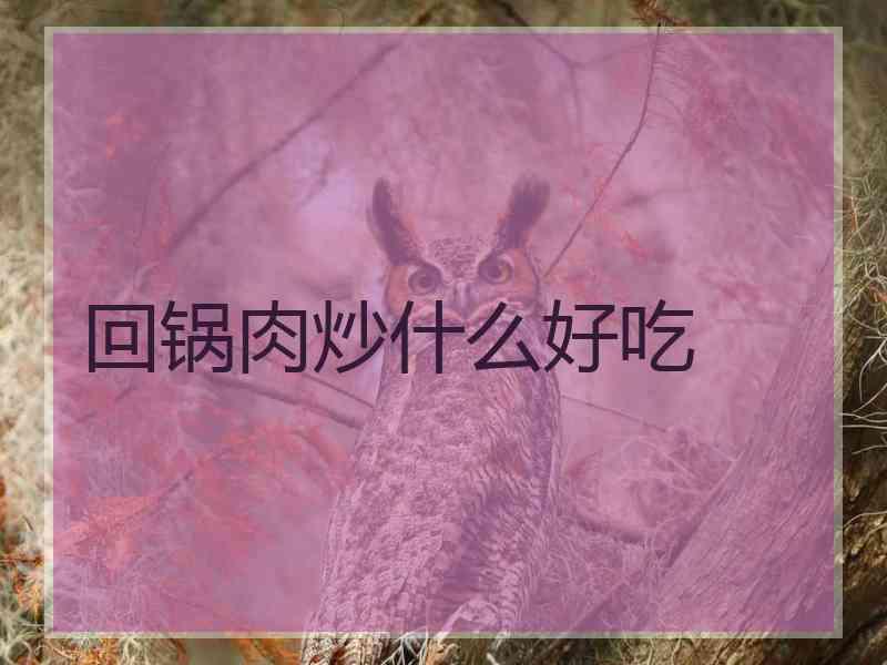 回锅肉炒什么好吃