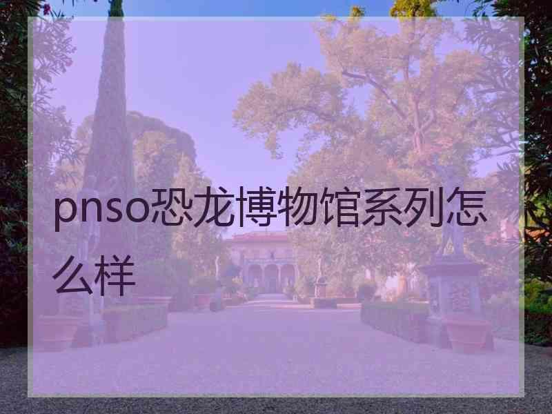 pnso恐龙博物馆系列怎么样