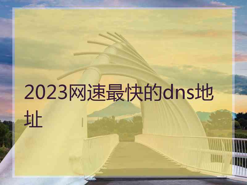 2023网速最快的dns地址