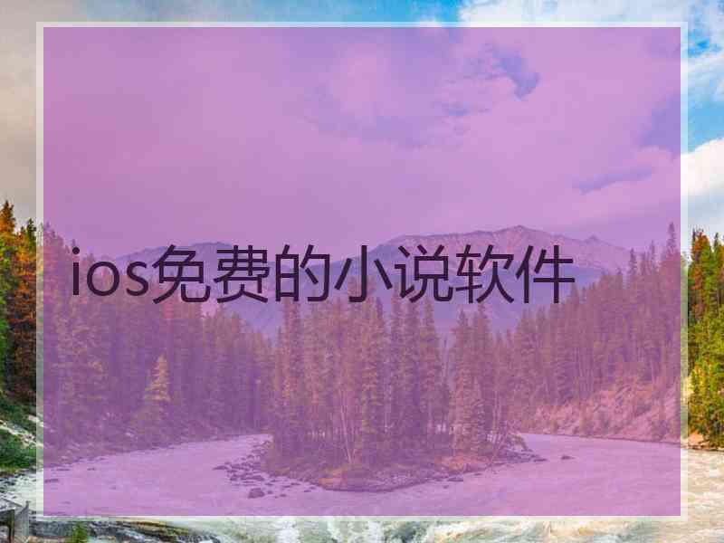 ios免费的小说软件