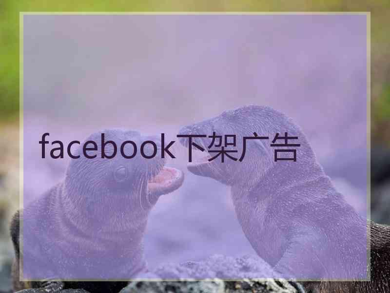 facebook下架广告