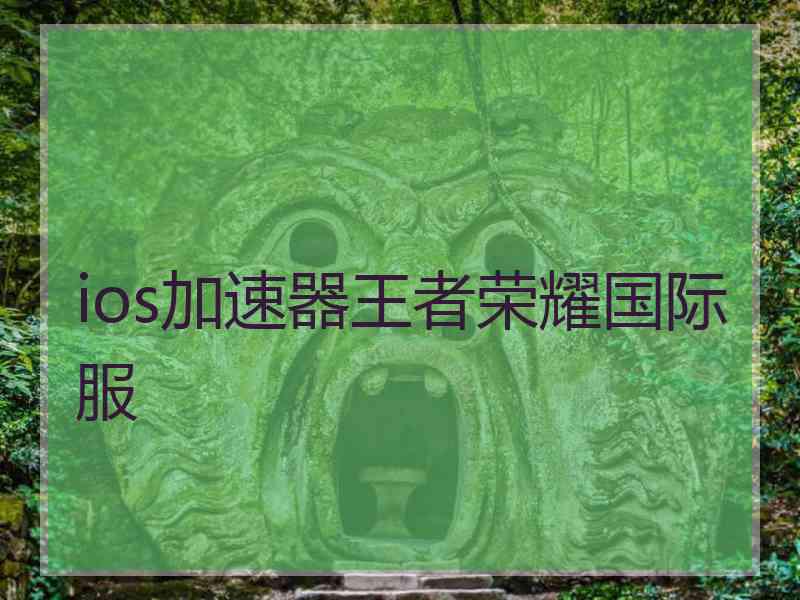 ios加速器王者荣耀国际服