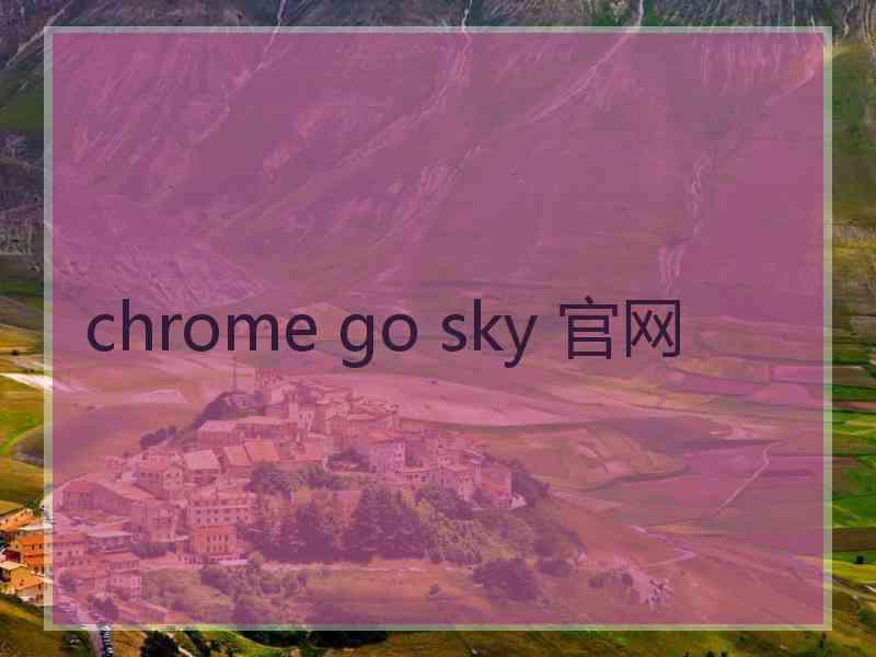 chrome go sky 官网