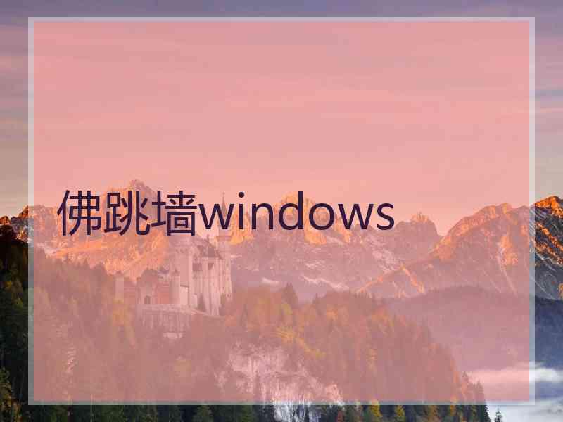 佛跳墙windows