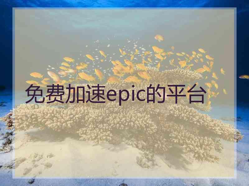 免费加速epic的平台