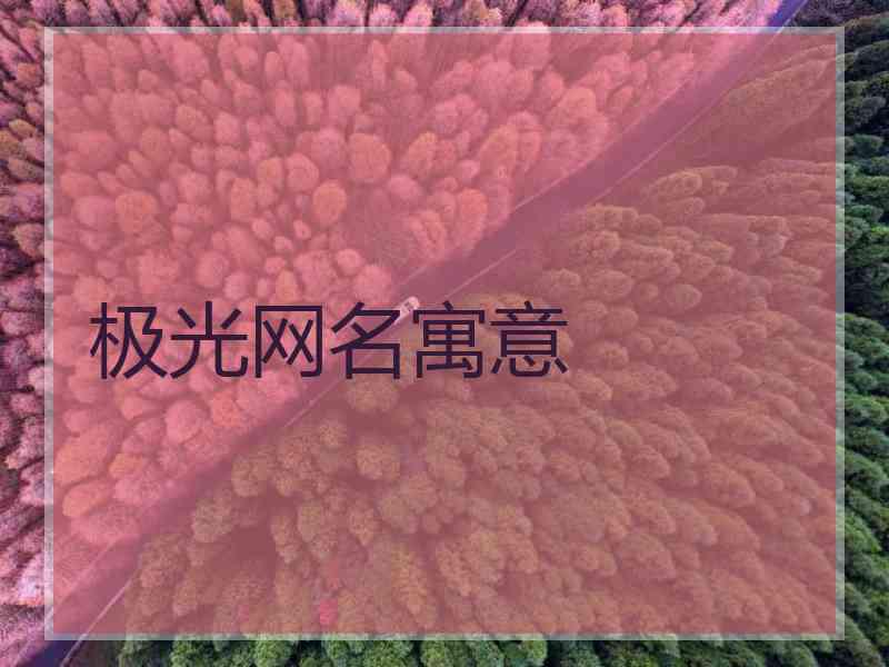 极光网名寓意