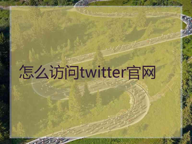 怎么访问twitter官网