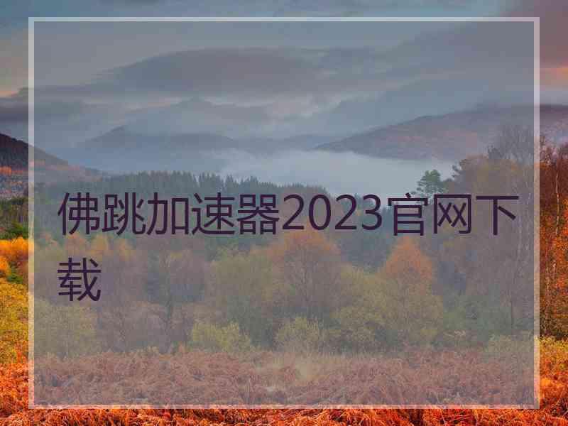 佛跳加速器2023官网下载