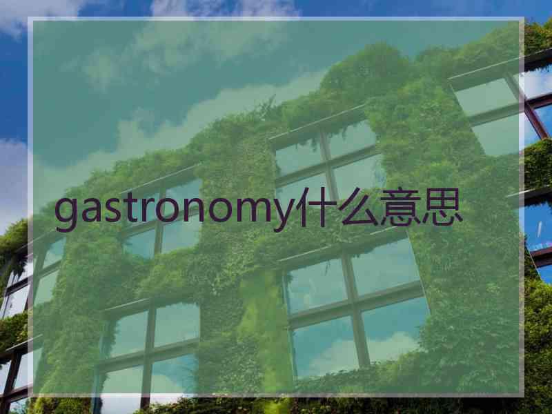 gastronomy什么意思