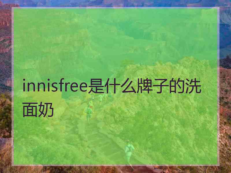 innisfree是什么牌子的洗面奶