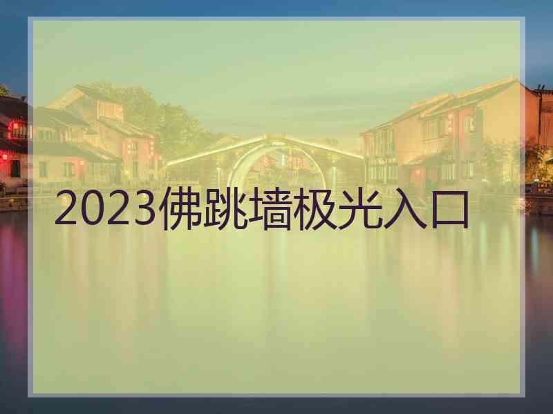 2023佛跳墙极光入口