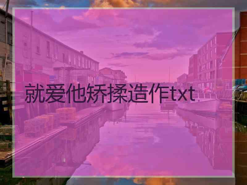 就爱他矫揉造作txt