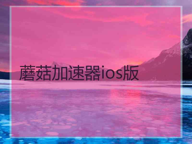 蘑菇加速器ios版