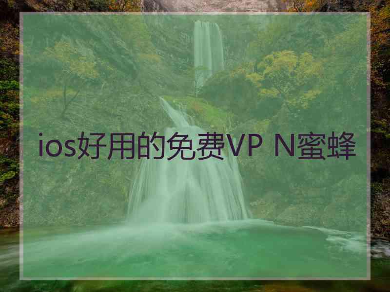 ios好用的免费VP N蜜蜂