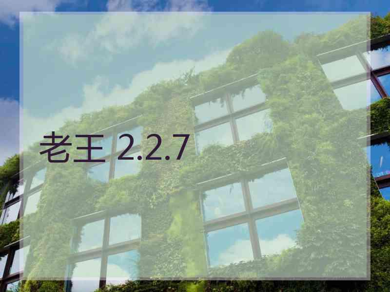 老王 2.2.7