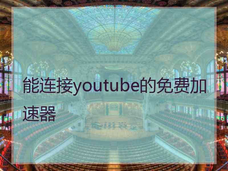 能连接youtube的免费加速器