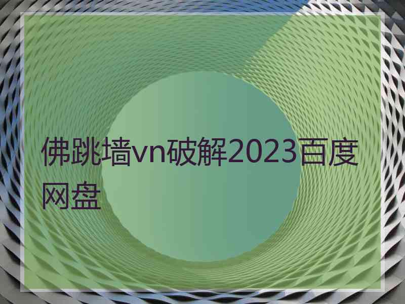 佛跳墙vn破解2023百度网盘