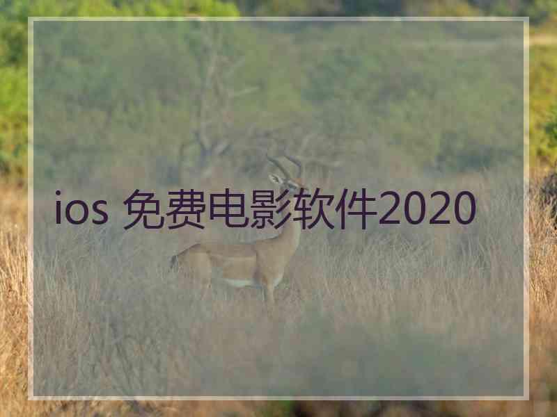 ios 免费电影软件2020