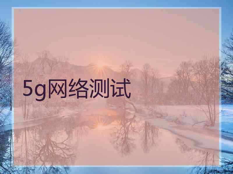 5g网络测试