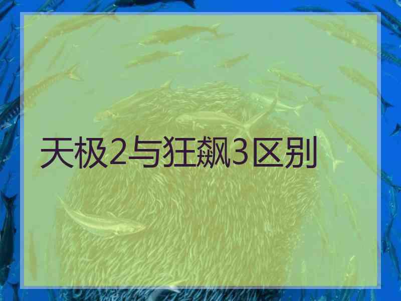 天极2与狂飙3区别