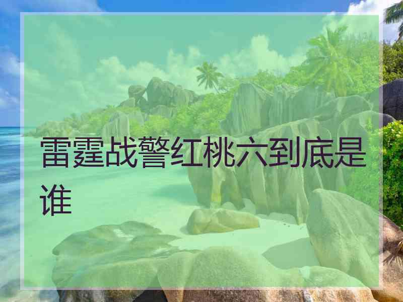 雷霆战警红桃六到底是谁