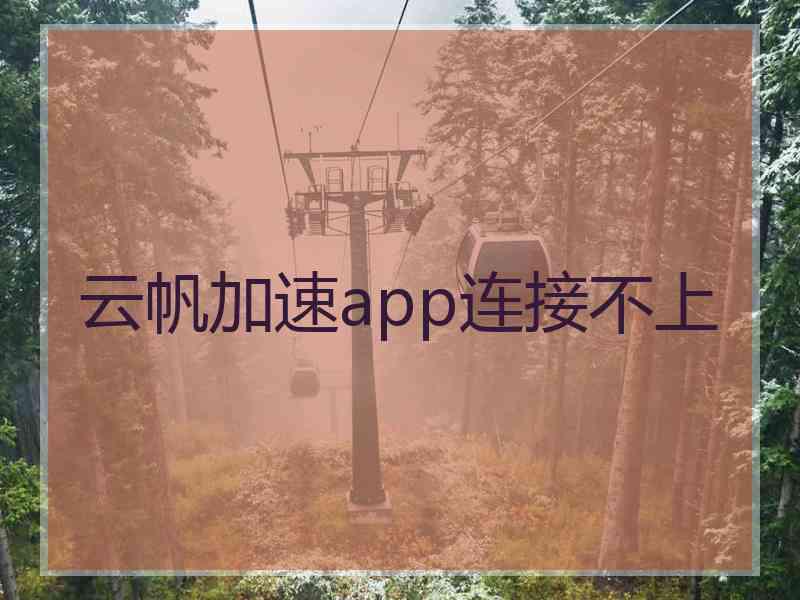 云帆加速app连接不上