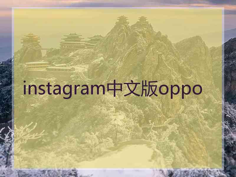 instagram中文版oppo