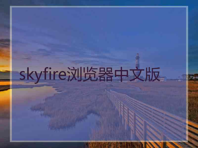 skyfire浏览器中文版