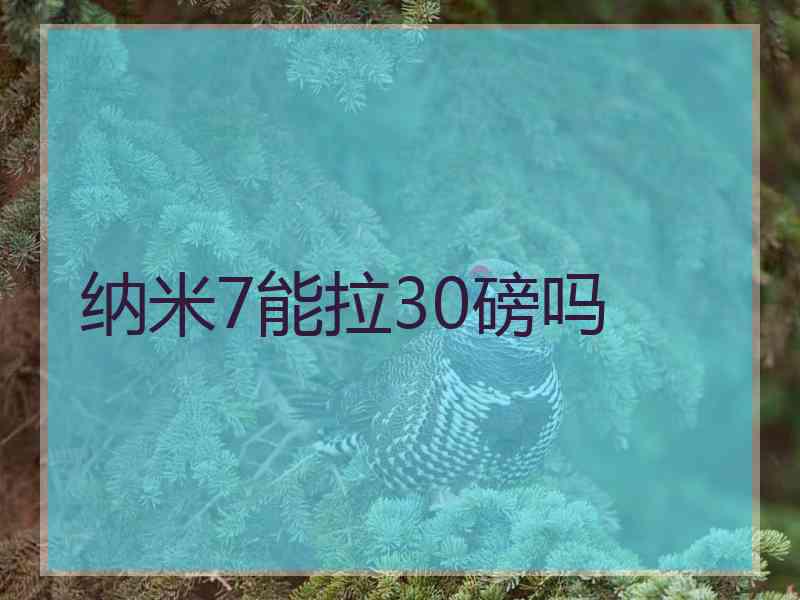 纳米7能拉30磅吗